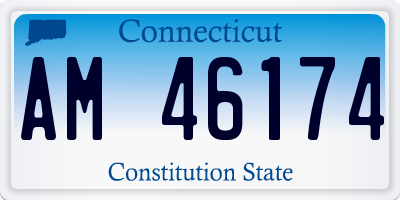 CT license plate AM46174