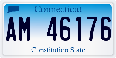 CT license plate AM46176