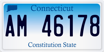 CT license plate AM46178