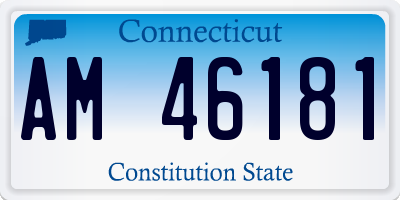 CT license plate AM46181