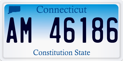 CT license plate AM46186