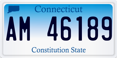 CT license plate AM46189