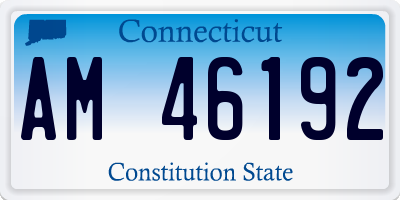 CT license plate AM46192