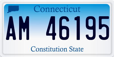 CT license plate AM46195
