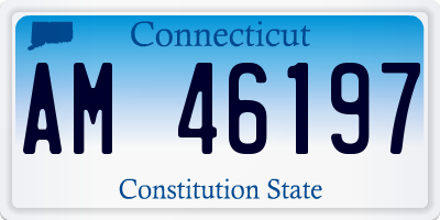 CT license plate AM46197