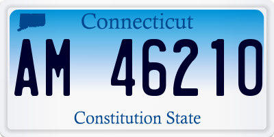 CT license plate AM46210