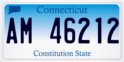 CT license plate AM46212