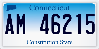 CT license plate AM46215