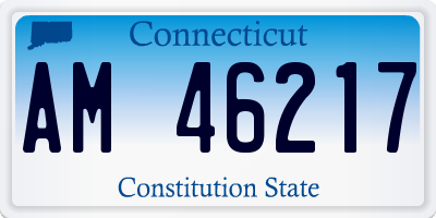 CT license plate AM46217