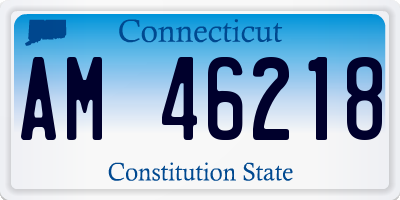 CT license plate AM46218