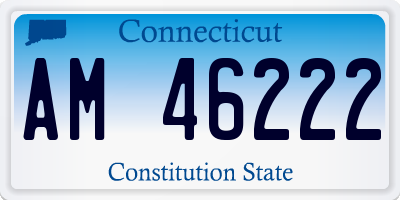 CT license plate AM46222