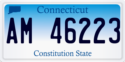 CT license plate AM46223