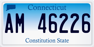 CT license plate AM46226