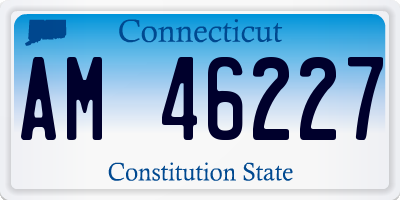 CT license plate AM46227