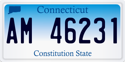 CT license plate AM46231