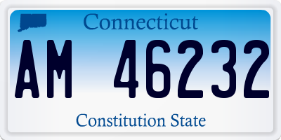 CT license plate AM46232