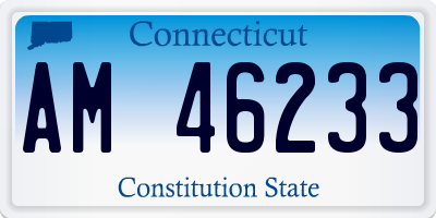 CT license plate AM46233