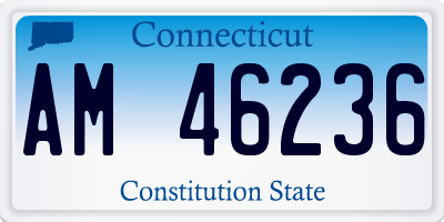 CT license plate AM46236