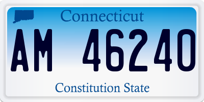 CT license plate AM46240