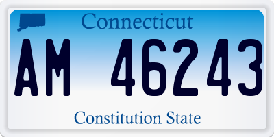 CT license plate AM46243