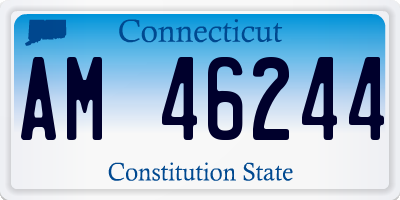 CT license plate AM46244