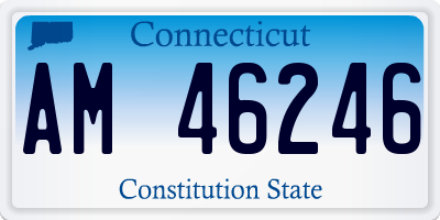 CT license plate AM46246