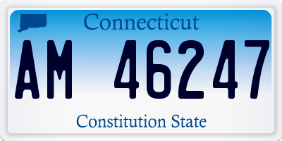 CT license plate AM46247