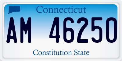CT license plate AM46250