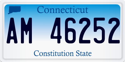 CT license plate AM46252