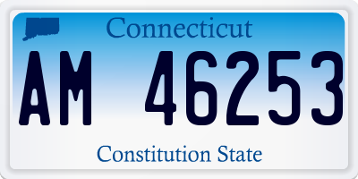 CT license plate AM46253