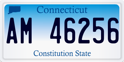 CT license plate AM46256