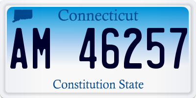 CT license plate AM46257
