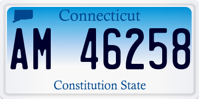 CT license plate AM46258