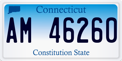 CT license plate AM46260