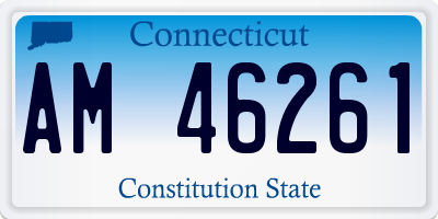 CT license plate AM46261