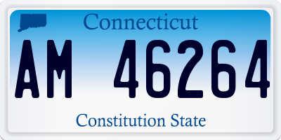 CT license plate AM46264