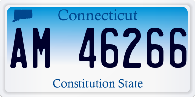 CT license plate AM46266