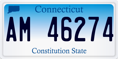 CT license plate AM46274