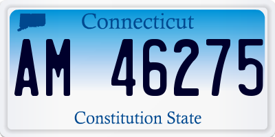 CT license plate AM46275
