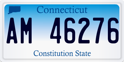CT license plate AM46276