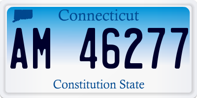 CT license plate AM46277