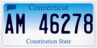CT license plate AM46278