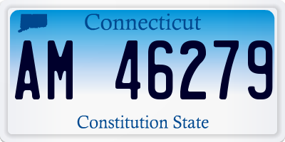 CT license plate AM46279