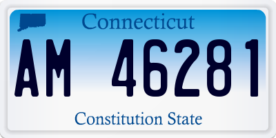 CT license plate AM46281