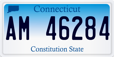 CT license plate AM46284