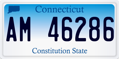 CT license plate AM46286