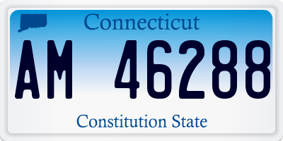CT license plate AM46288