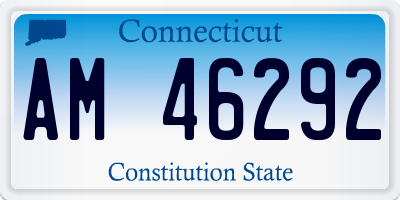 CT license plate AM46292