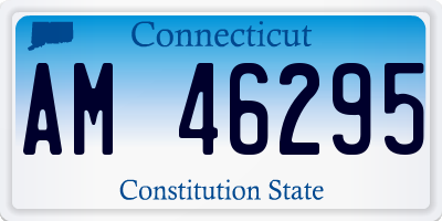 CT license plate AM46295