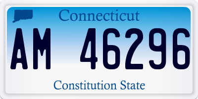 CT license plate AM46296